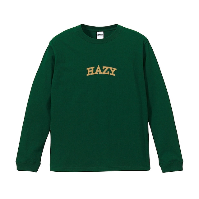 HAZY Medium Logo LongTee ( Ivy green / Ocher )