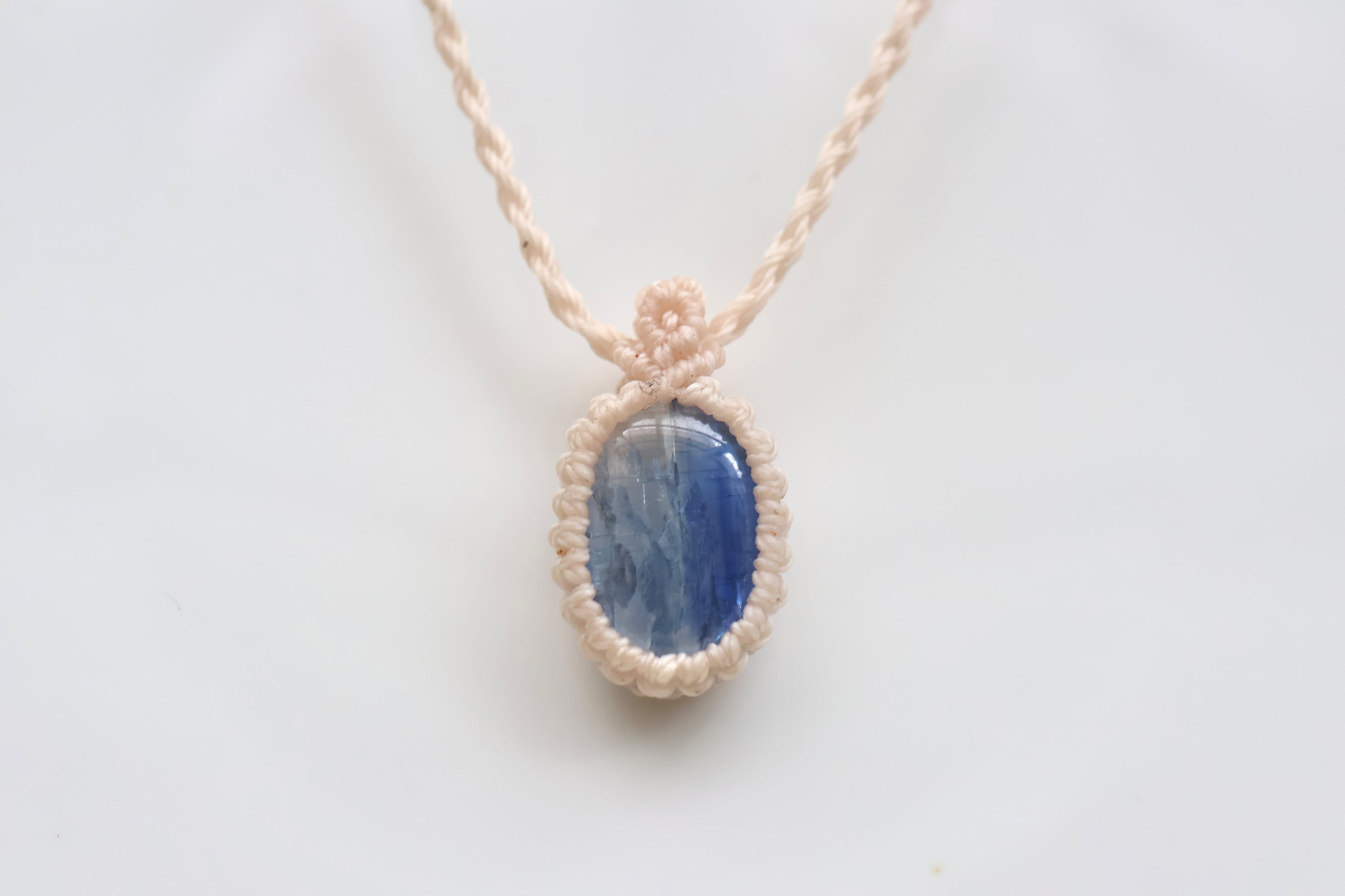 カイヤナイト ネパール産 ＊ マクラメペンダント ネックレス ⑥ カイヤナイト ネパール産 ＊ マクラメペンダント ネックレス ⑥ - メルカリ