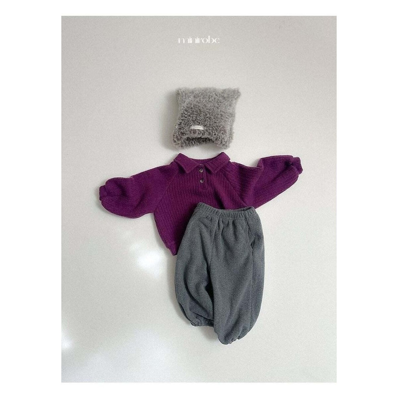 【取寄】minirobe ボーイカラーのスウェット｜冬服｜韓国子供服