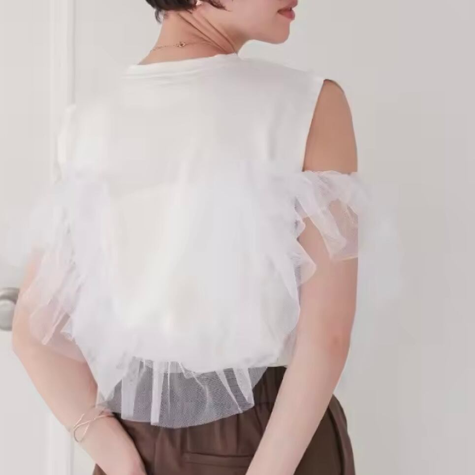 frills tulle 3way tops