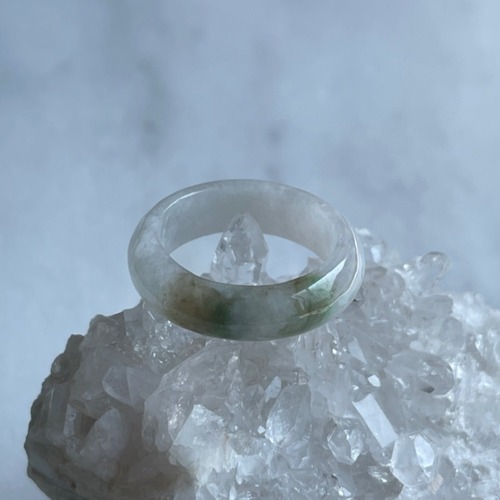 【美石】翡翠　リング　15.5号　6002