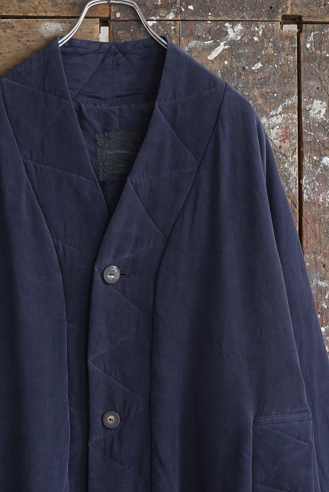 CHEZ VIDALENC - SILK COAT PUFFY / DARK NAVY | Brownie