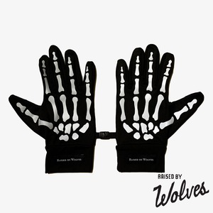 【RAISED BY WOLVES/レイズドバイウルブス】SKELETON RUNNING GLOVES グローブ / BLACK / FW25-13545 セール対象外