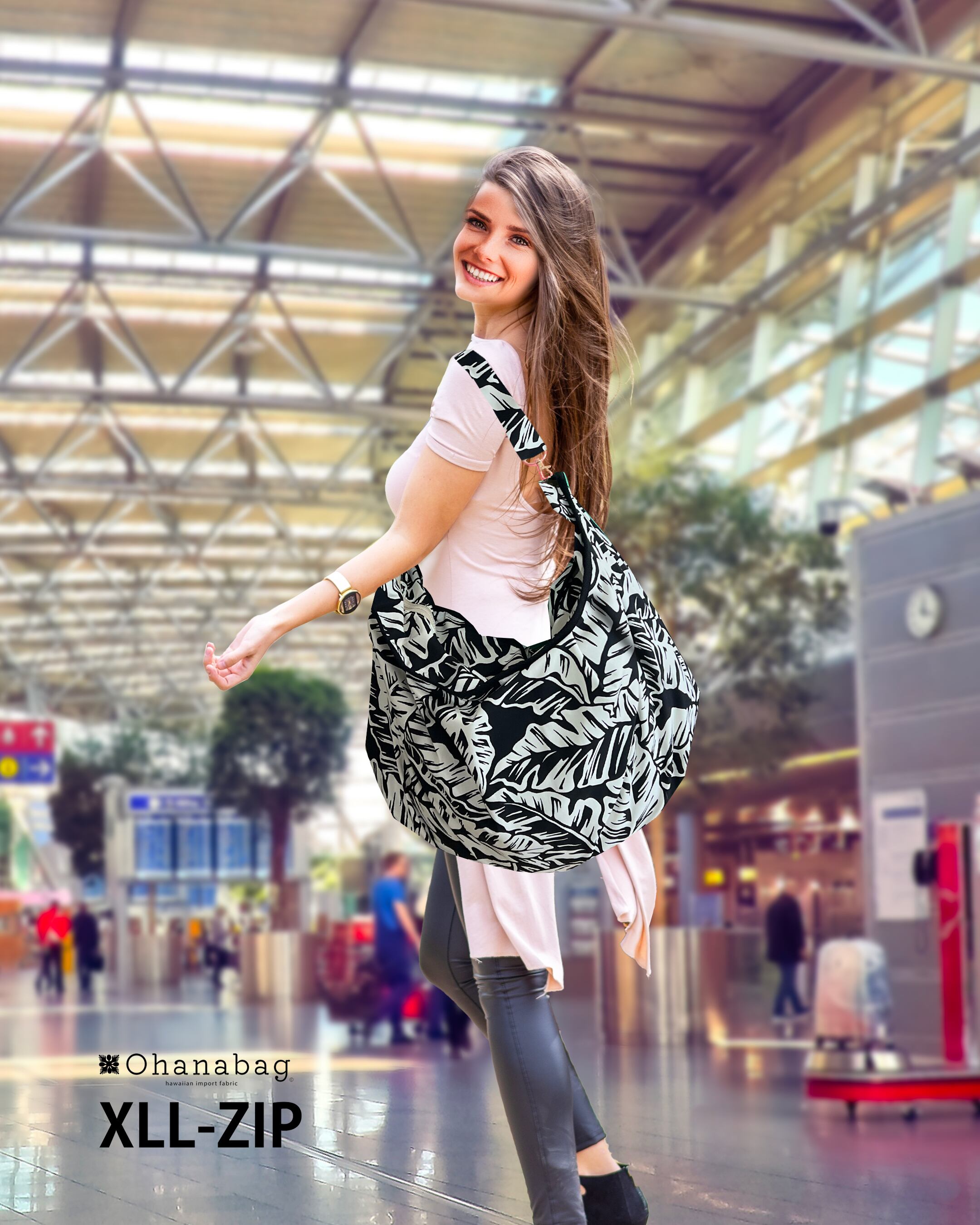 【XLL-ZIP・バナナリーフ】Hawaiian Ohana Bag/ XLL-ZIP_006