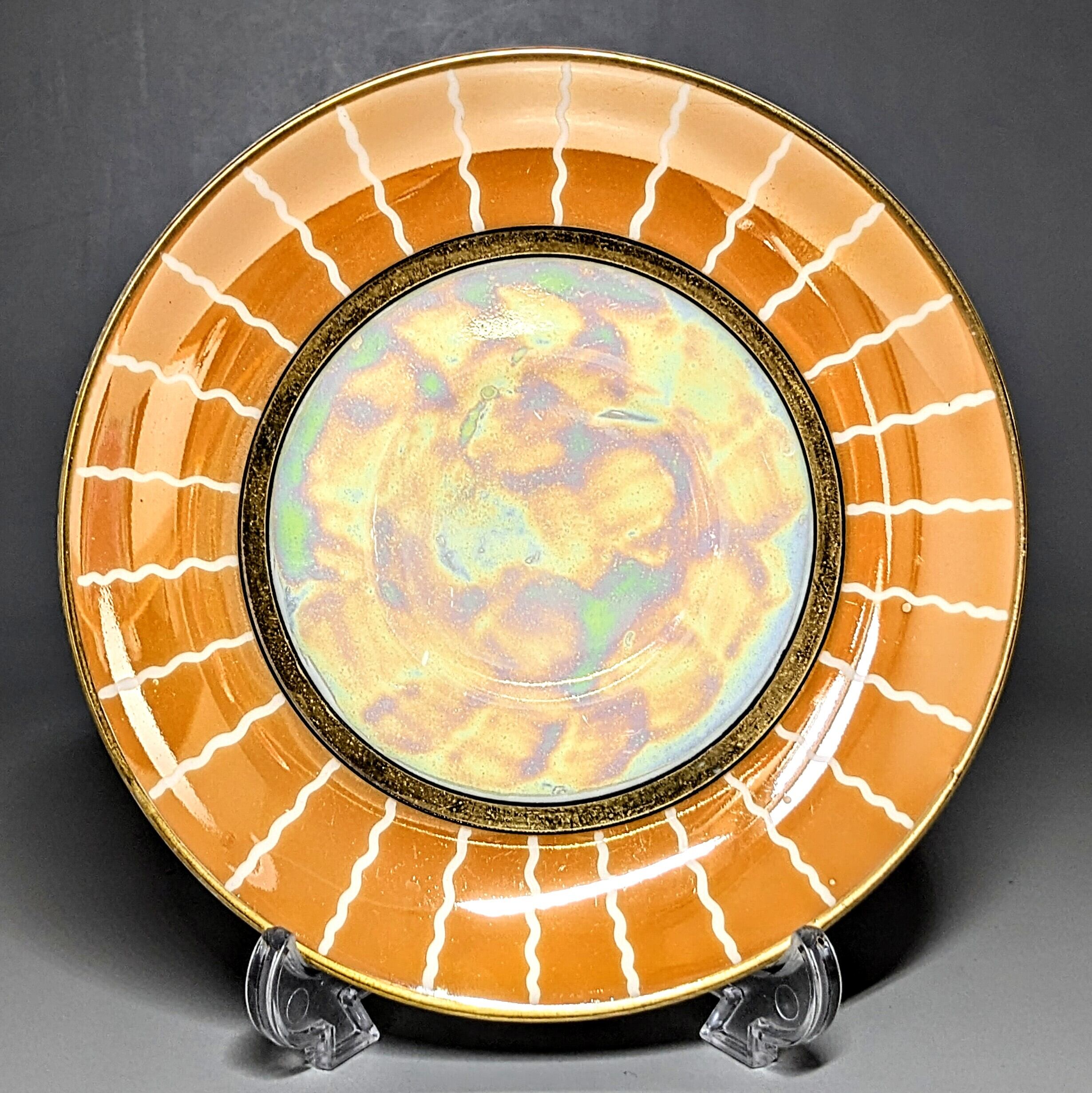 オールドノリタケ アールデコ期大銘品!金彩虹ラスター花籠絵図キャビネット トリオ オールドノリタケ アールデコ期大銘品!金彩虹ラスター花籠絵図