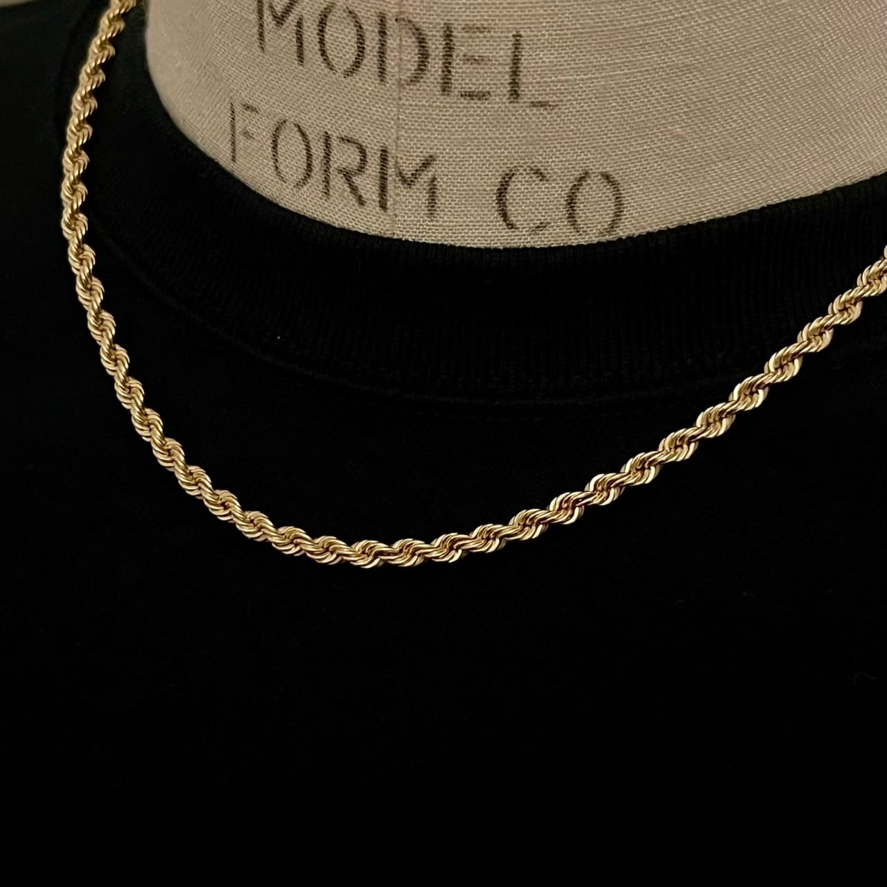 VINTAGE TIFFANY & CO. 14K Gold Twist Rope Necklace | ヴィンテージ