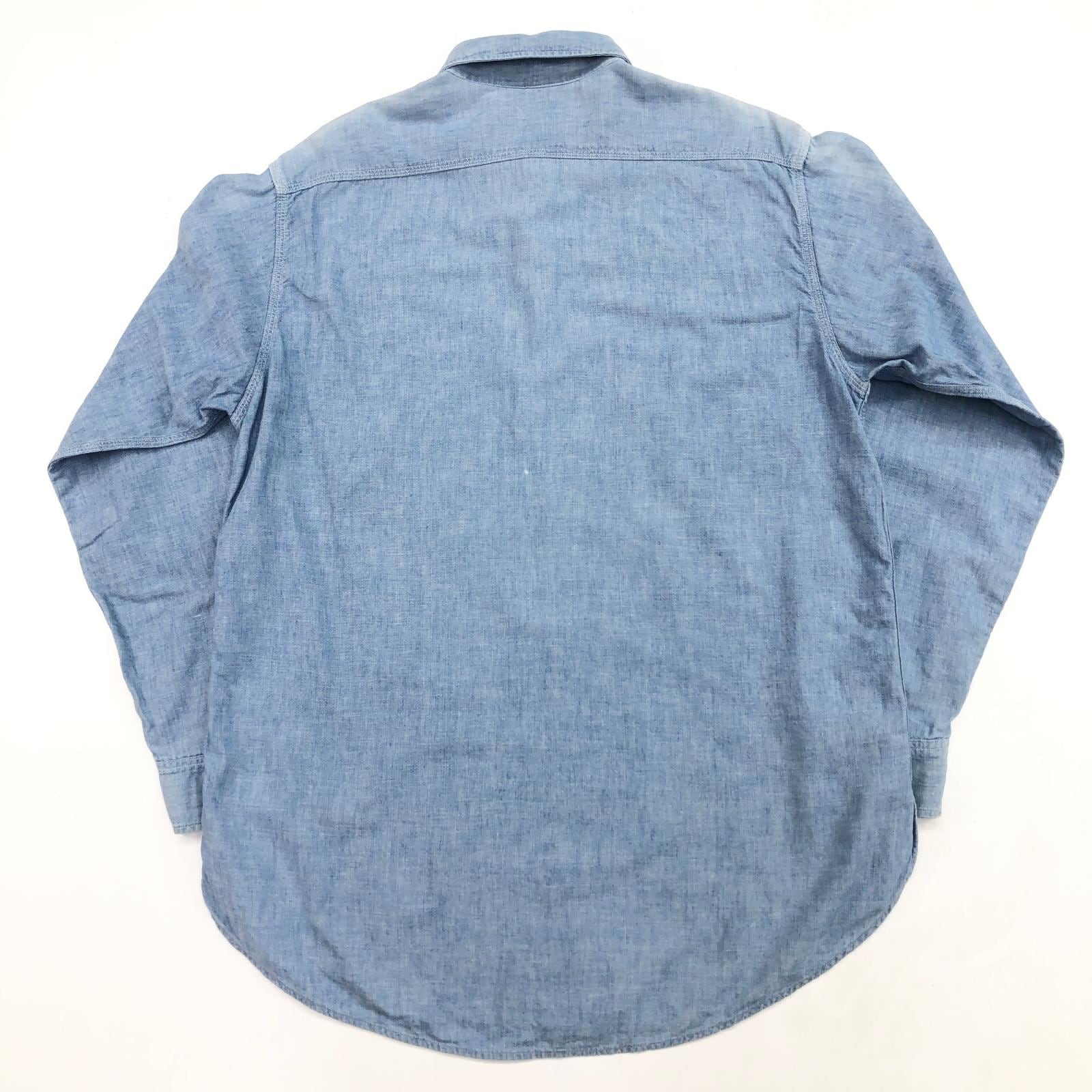 PENNEY'S OX-HIDE 50年代 コットンシャンブレー シャツ タグ マチ付き