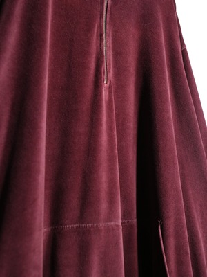 "KING SIZE" XXXL super over silhouette velours half-zip pullover
