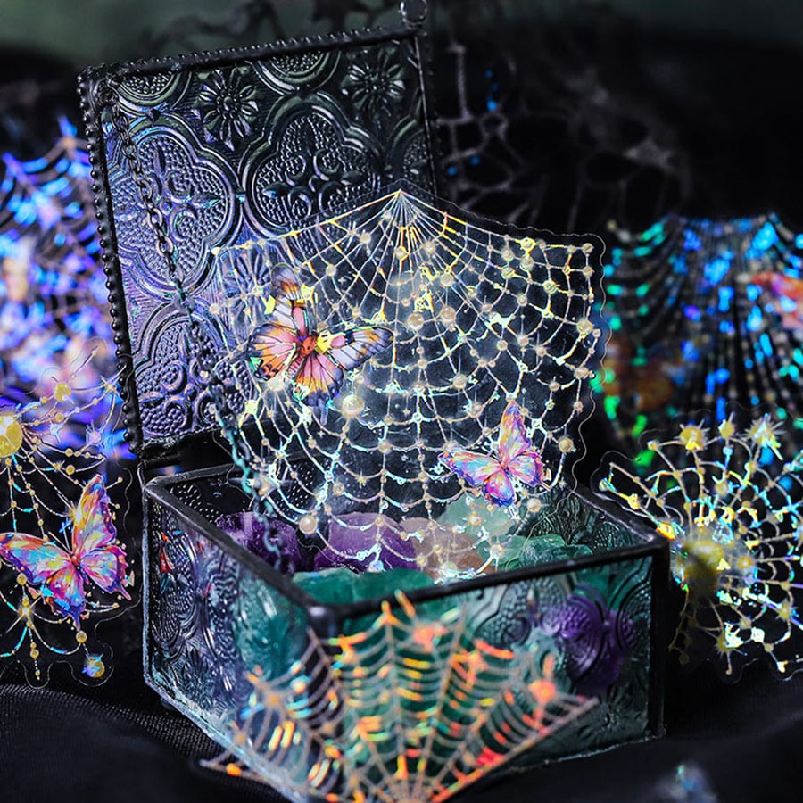 シーグラスアート蜘蛛とハロウィン シーグラスアート No 54 ハロウィン ハロウィーン オバケ