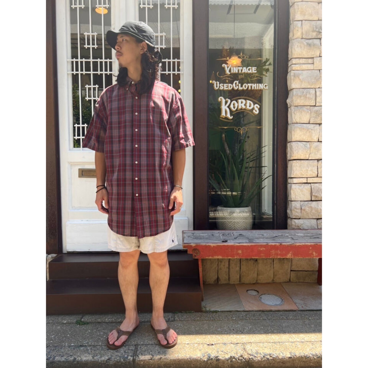 90s Ralph Lauren S/S B/D SHIRT Size L-TALL