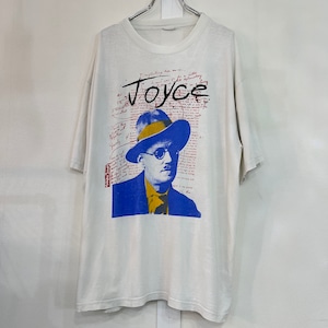 80s VINTAGE JAMES JOYCE ジェイムズジョイス プリントTシャツ ホワイト 白