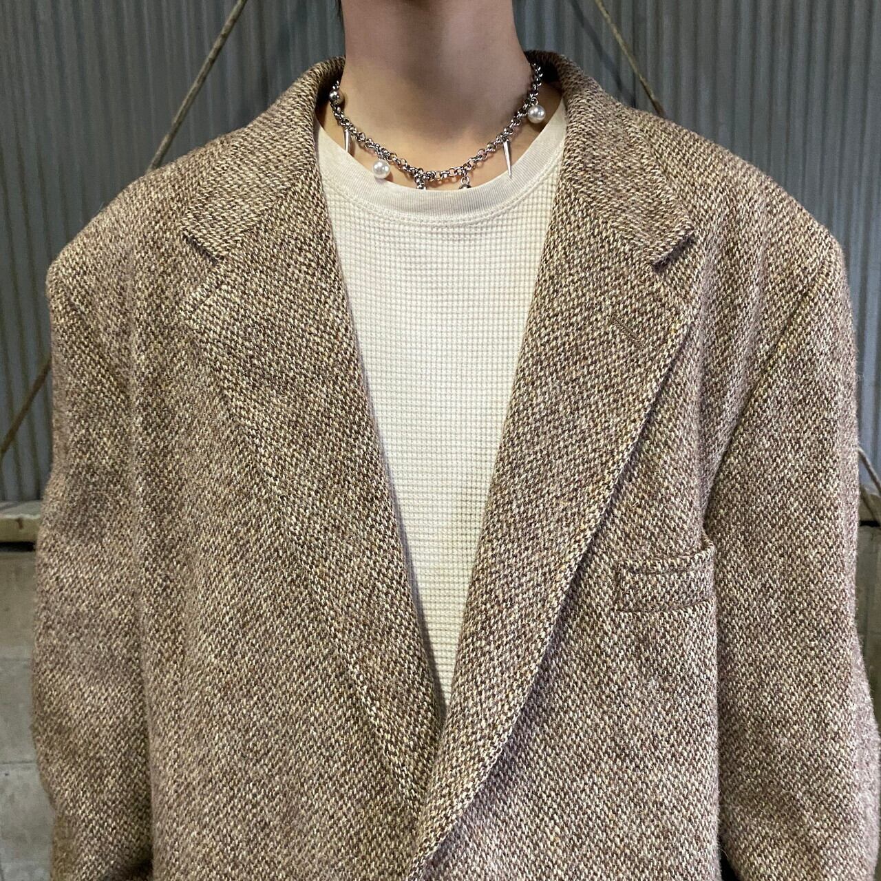 80〜90年代 HARRIS TWEED ハリスツイード ウールテーラードジャケット