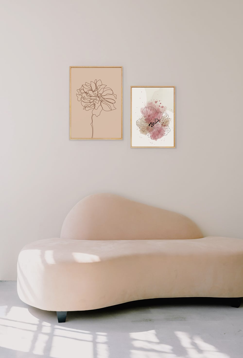 キャンバスアート「Flower B」天然木フレーム 花 モダンアート アート