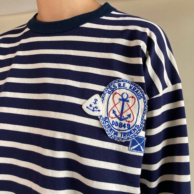 快晴堂 レディース メンズ Tシャツ HAYATE セーラーボーダー Tシャツ