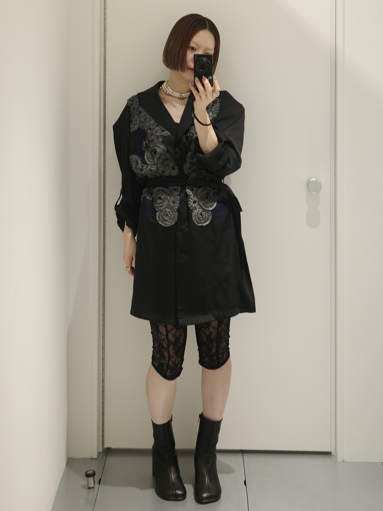【26AW | WOMEN】FUMIE TANAKA フミエタナカ / コート / satin embroidery  CO  F26A04 - 2