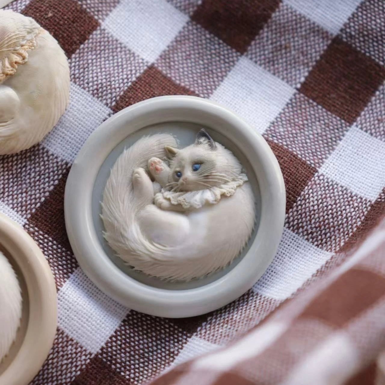 まるくなるラグドール Curled Ragdoll 25mm・シーリングスタンプ