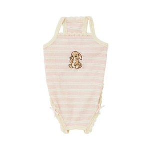 【予約】[ thesallyslaw ] Bunny Romper｜Pink Milk Stripe