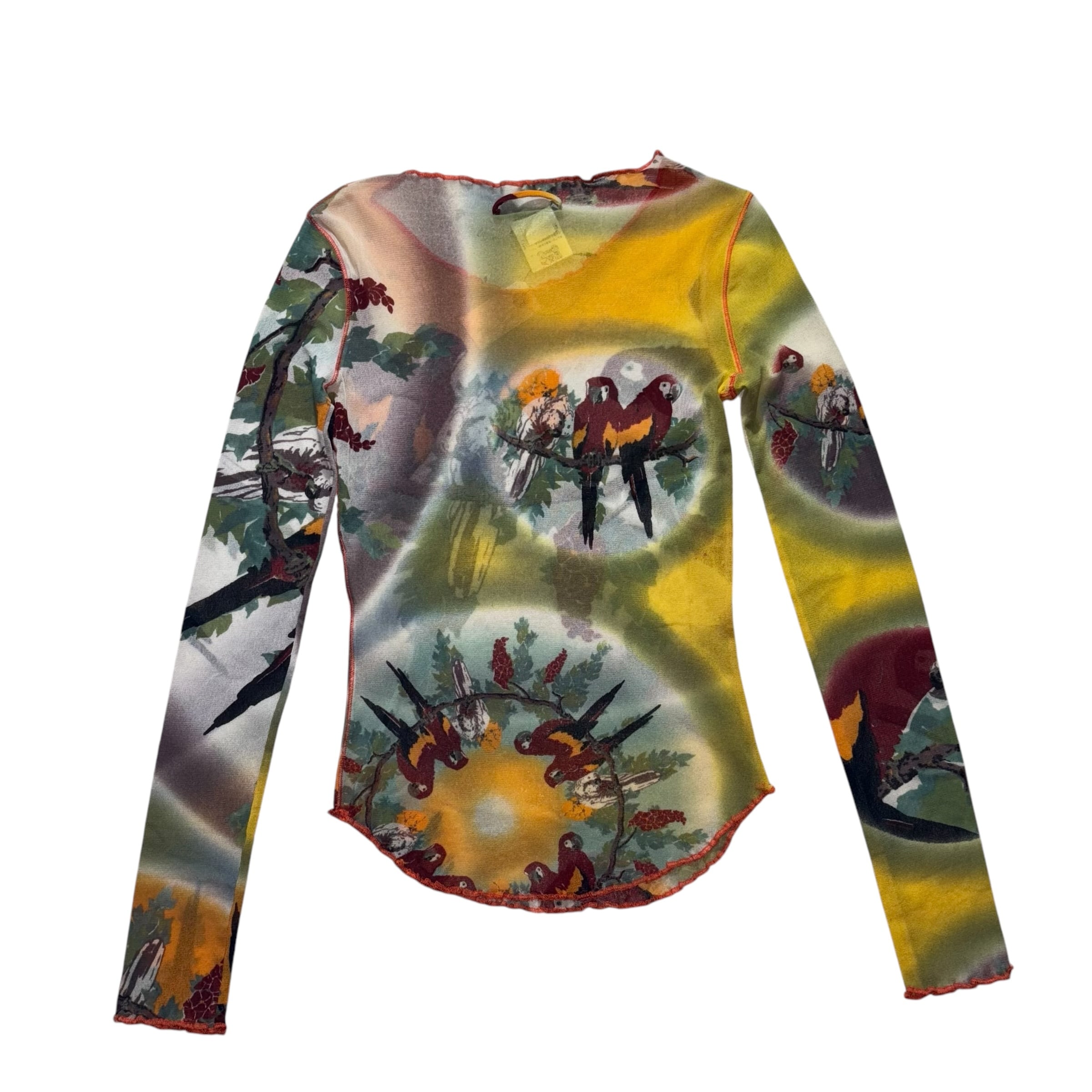 トップス 1998SS Jean Paul Gaultier power net Jean Paul GAULTIER SOLEIL power-net “Parrot” | NOIR ONLINE