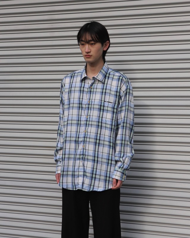 【JUNKO KOSHINO】oversize check shirt