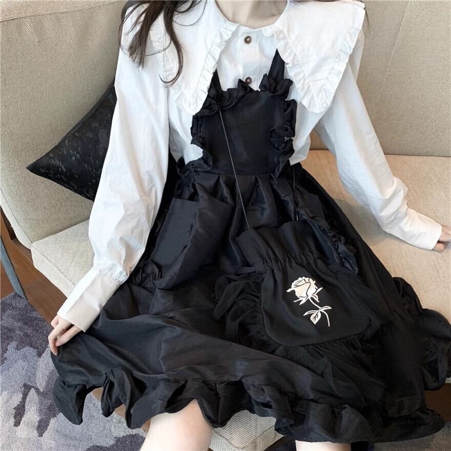 サブカル 服 地雷系 通販 ロリータ ラペル シャツ 大人かわいい ガーリー 甘め ろりーた ロリィタ 服