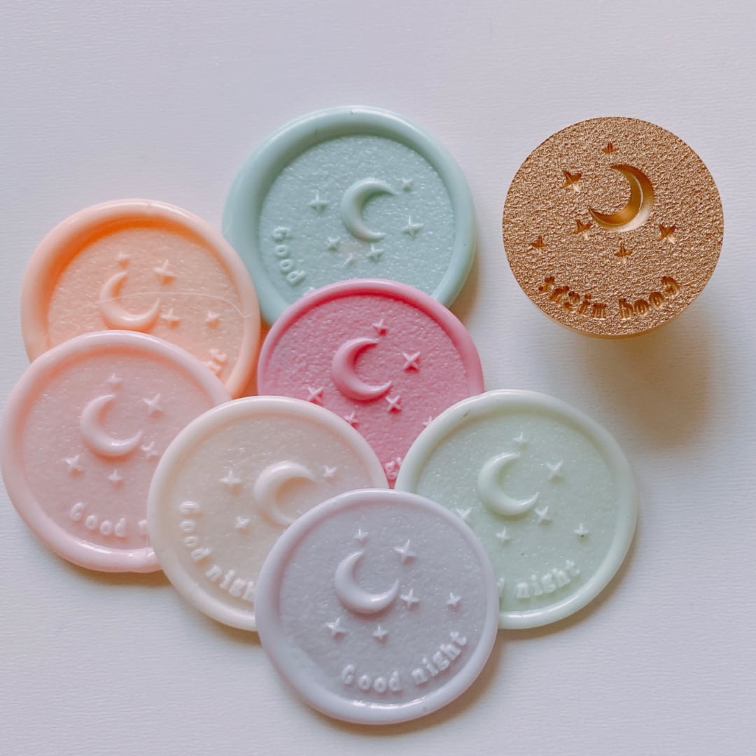 Wax Stamp -／Good night moonスタンプヘッド
