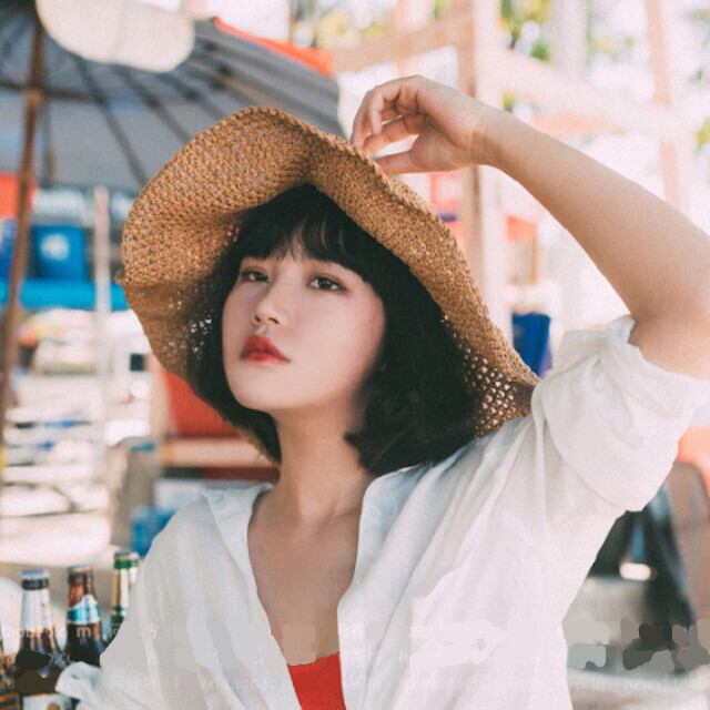 ストローハット つば広 麦わら帽 レディース リボン 女優帽