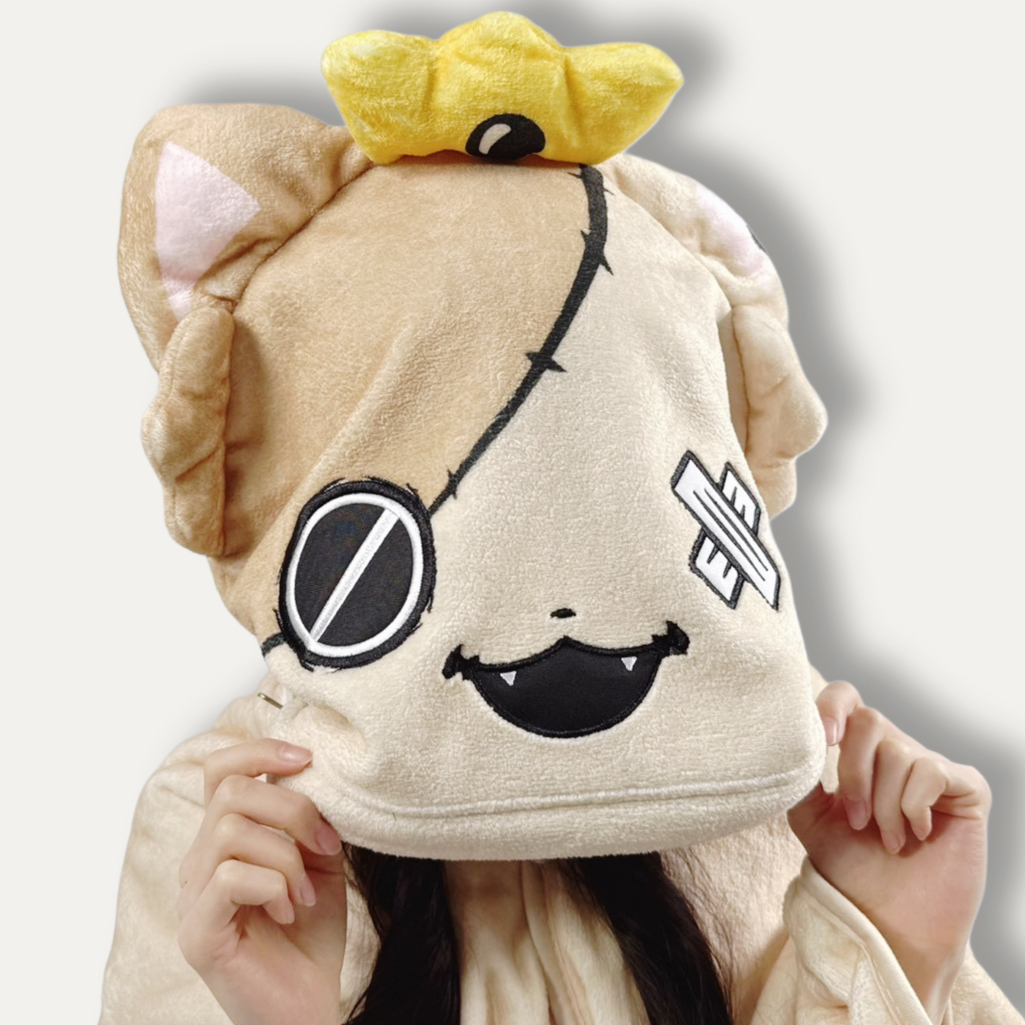 新春お祝いプレゼント》被れるミケ もこもこブランケット【クッション