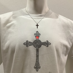 Cross&Rose ( 十字架と薔薇 ) Tシャツ ホワイト