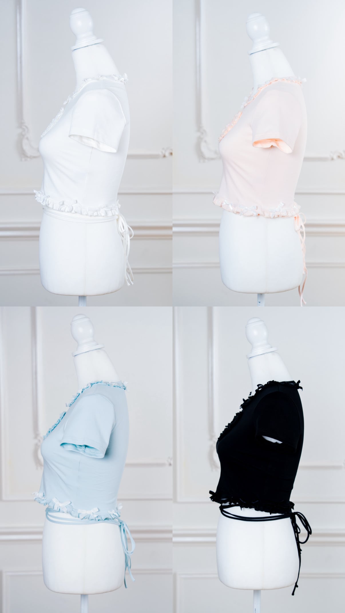 Velvet Ribbon Heart Tops
