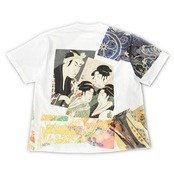 【tshirts194】Lsize KIMONO PRINT T-SHIRTS white