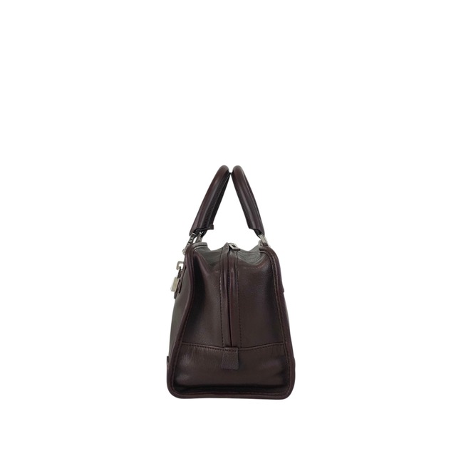 LOEWE ロエベ ハンドバッグ ブラウン アナグラム レザー アマソナ ミニボストン vintage ヴィンテージ オールド mc3mx6