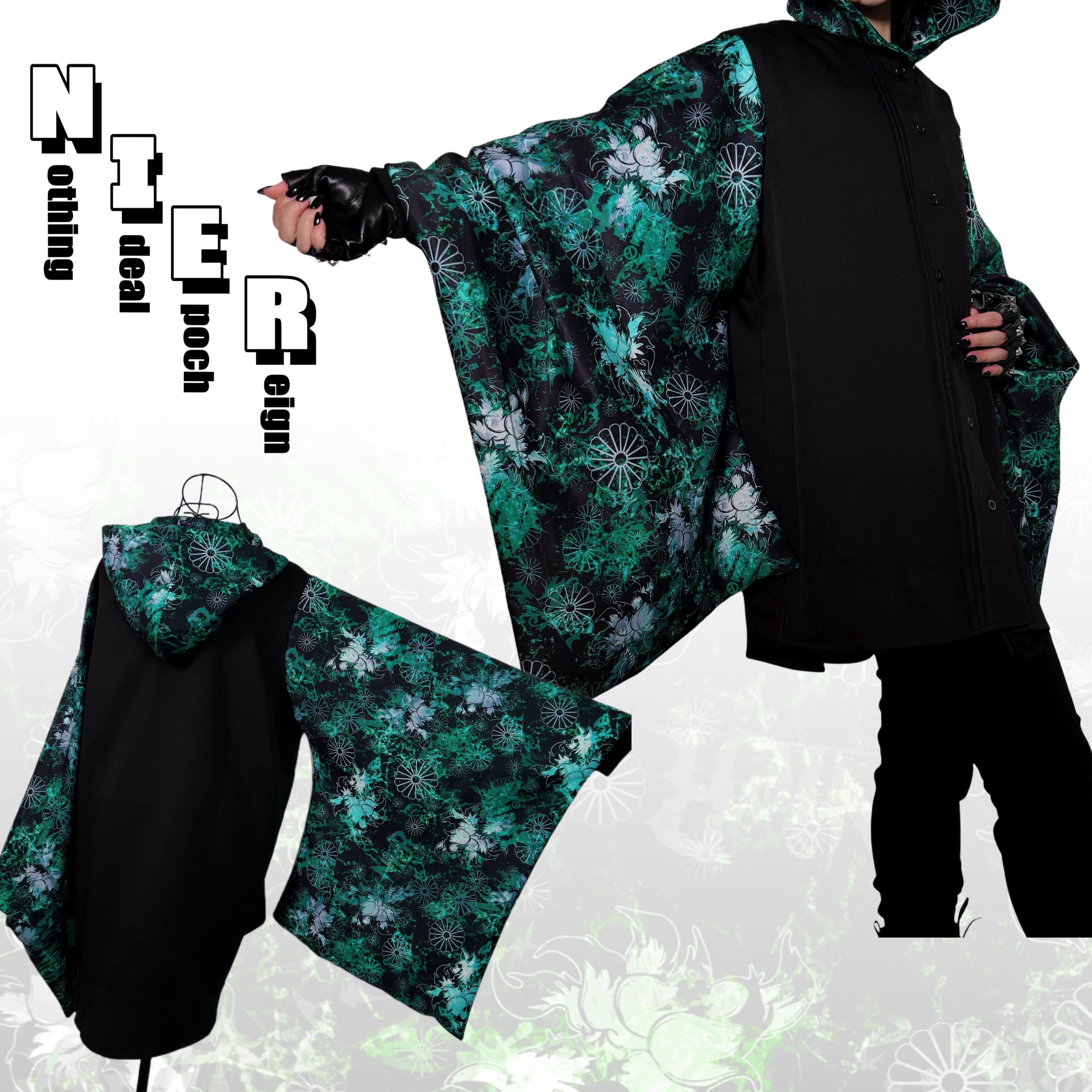 NieR Clothing   長袖　パーカー　振袖　着物　アシンメトリー 0