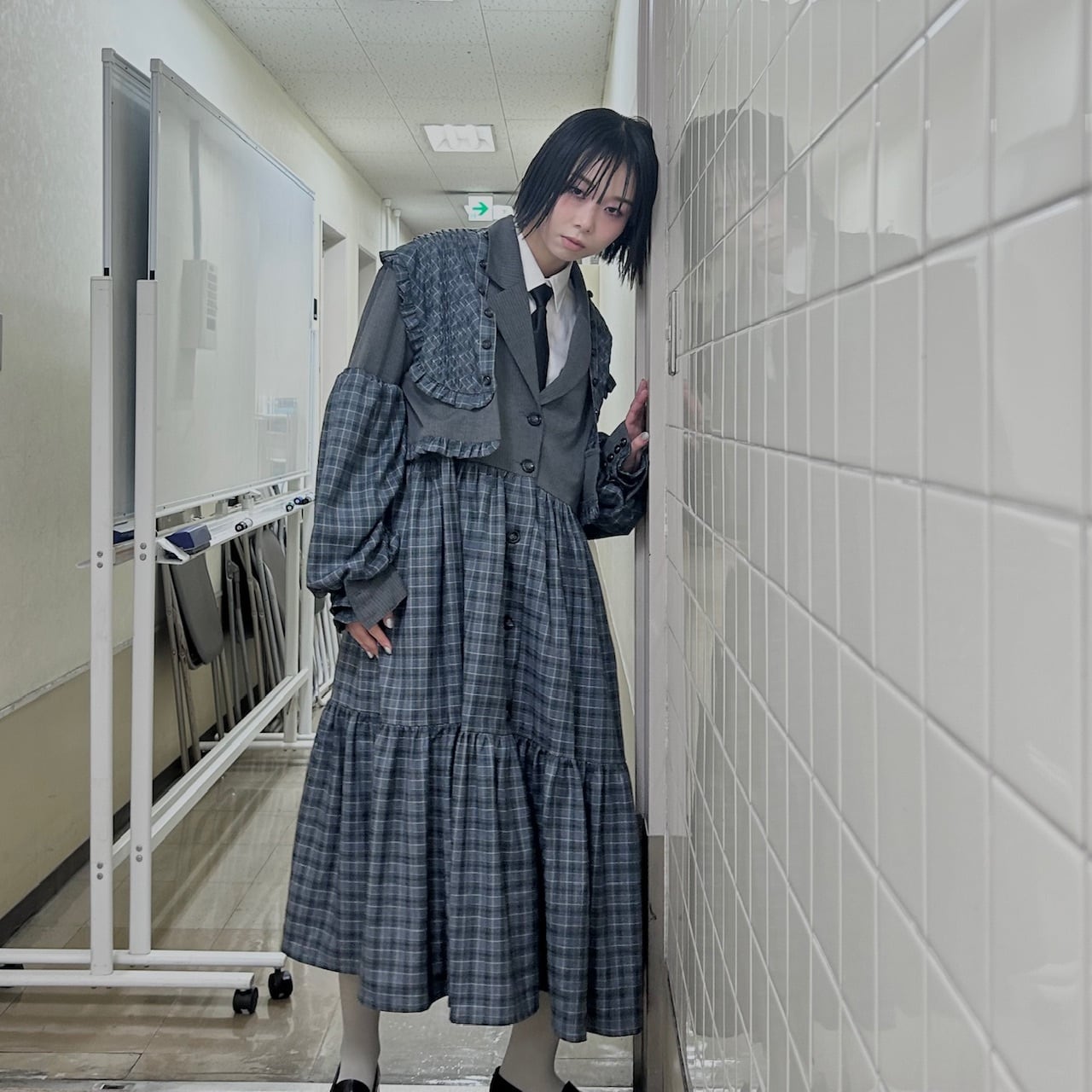 ヨークドッキングスーツワンピース GRAY