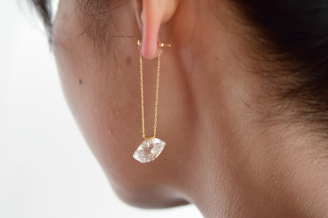 【monaka】Diamond quartz earrings - ダイアモンドクオーツ