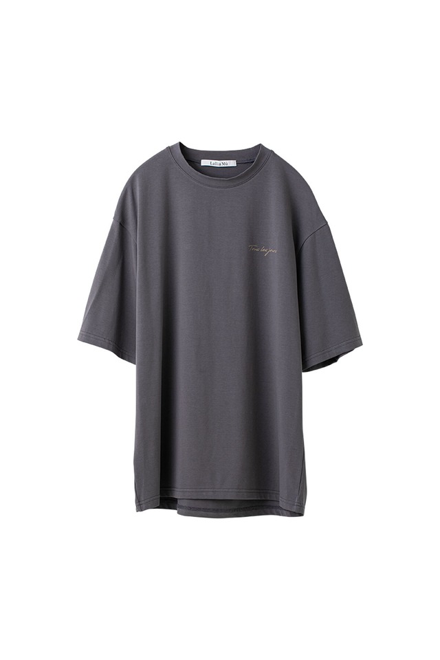 バックグラフィックTシャツ < charcoal gray >