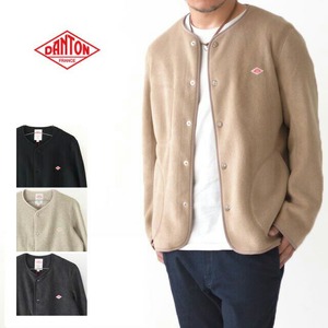 DANTON [ダントン]  M's FLEECE NOCOLLAR JACKET [JD-8939] フリースノーカラージャケット・カーディガン・羽織り・メンズ・男性用・MEN'S [2022AW]