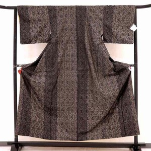 唐草模様・紬・着物・No.171002-42・梱包サイズ60