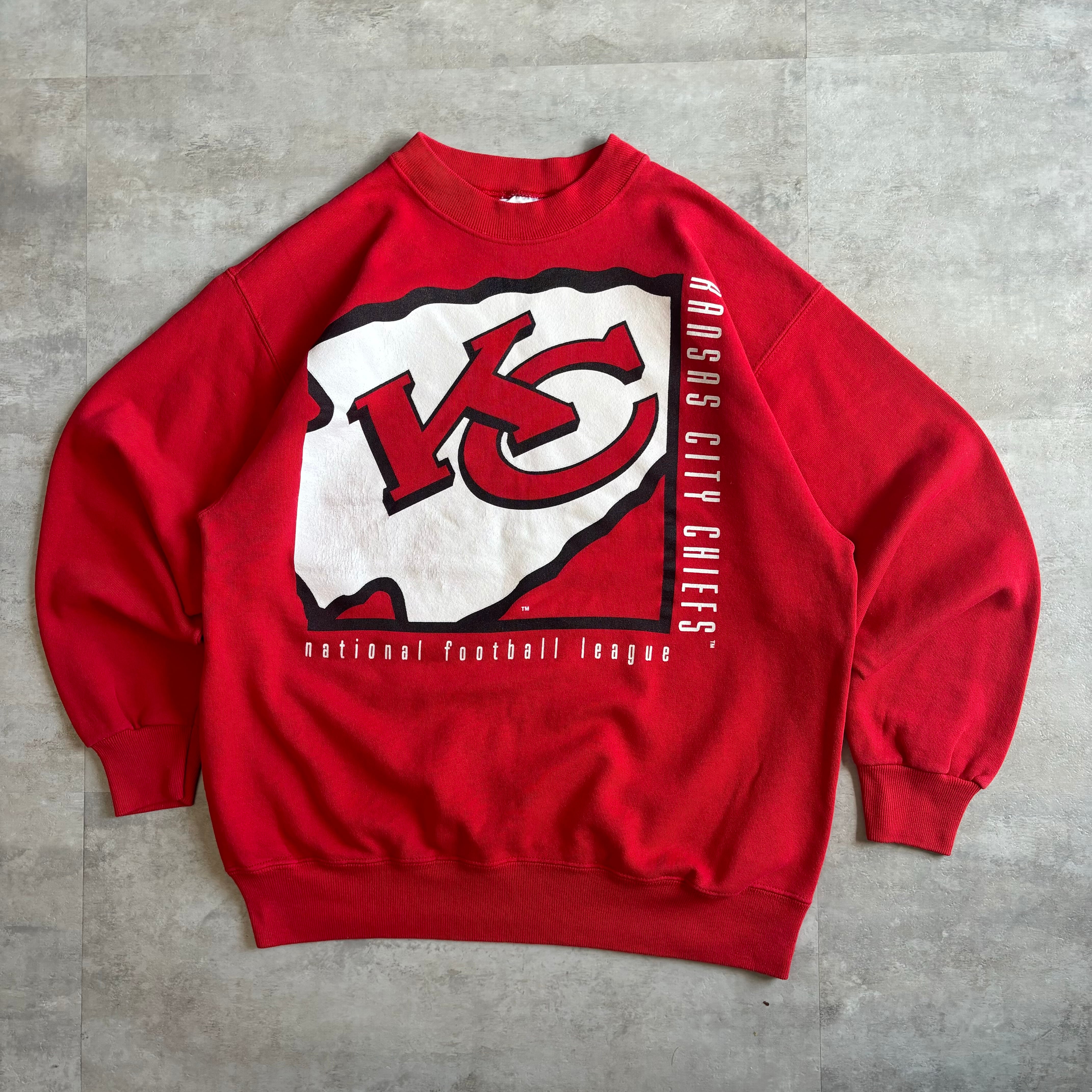Hanes 00's スウェット ビッグプリント Kansas city chiefs no.1701