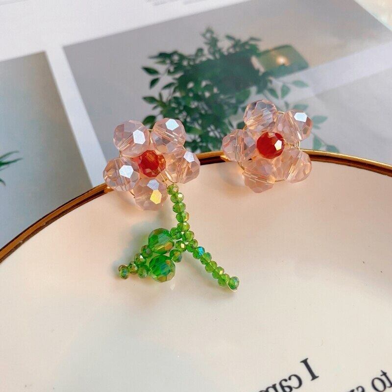 317】アクリルビーズのイヤリング／ピアス／ナッツ形｜アクセサリー