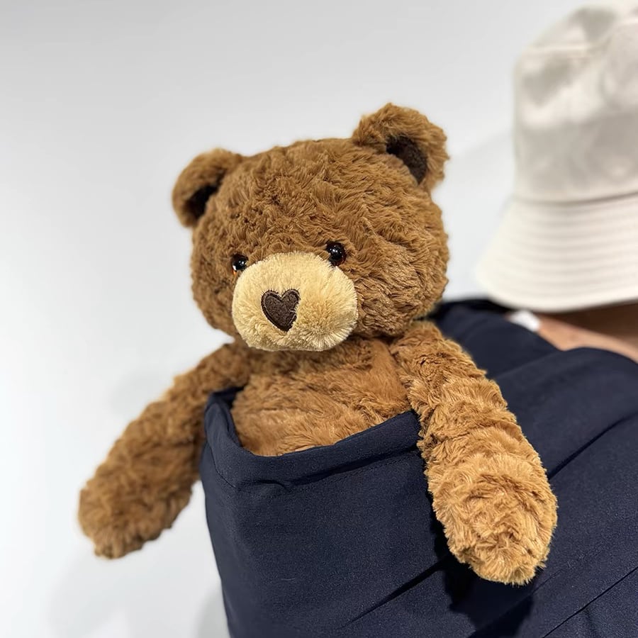 ハート鼻のふわふわくまぬいぐるみ（42cm） | LittleBean丨海外子供服