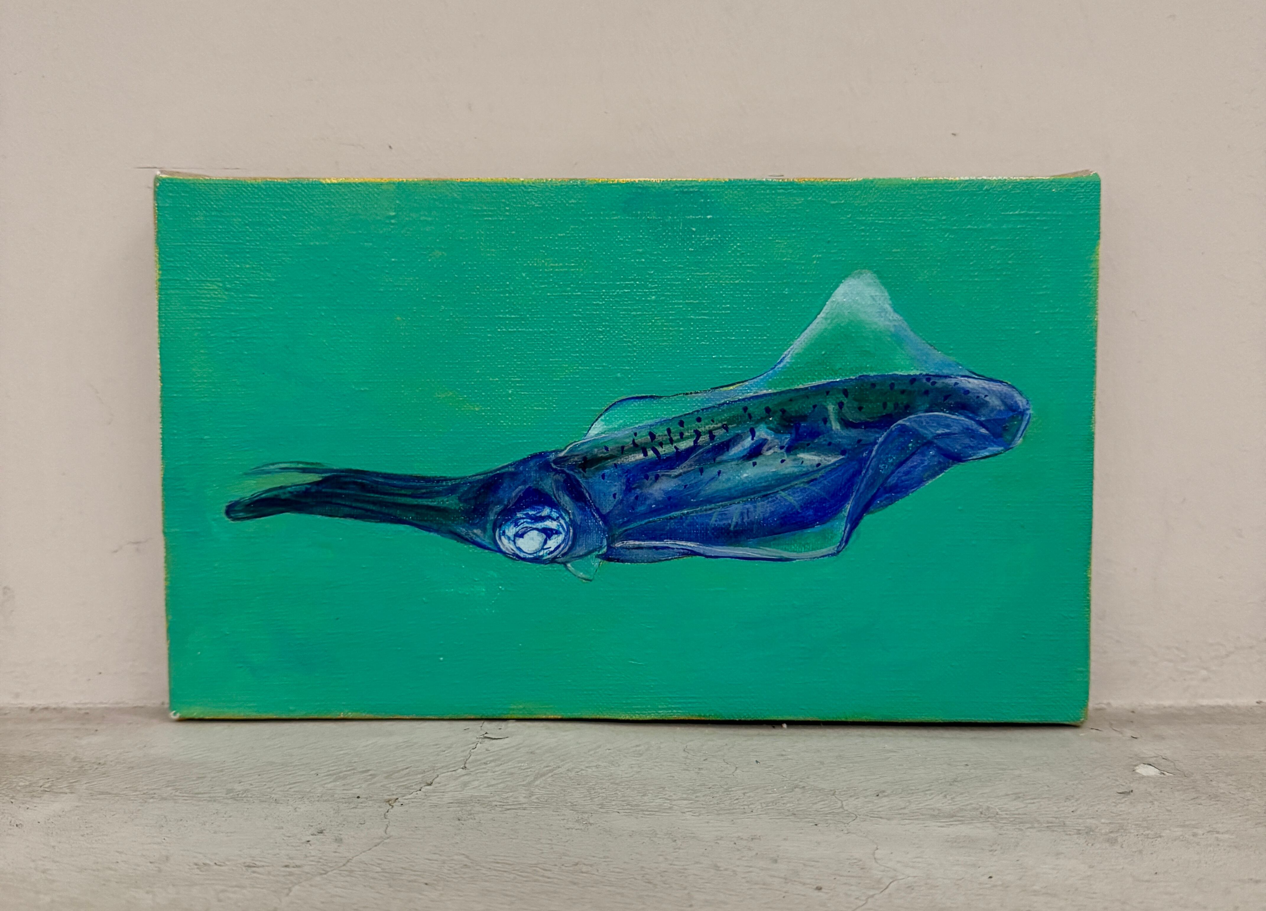 油彩イカ画 Oil color | miyauchiyuka