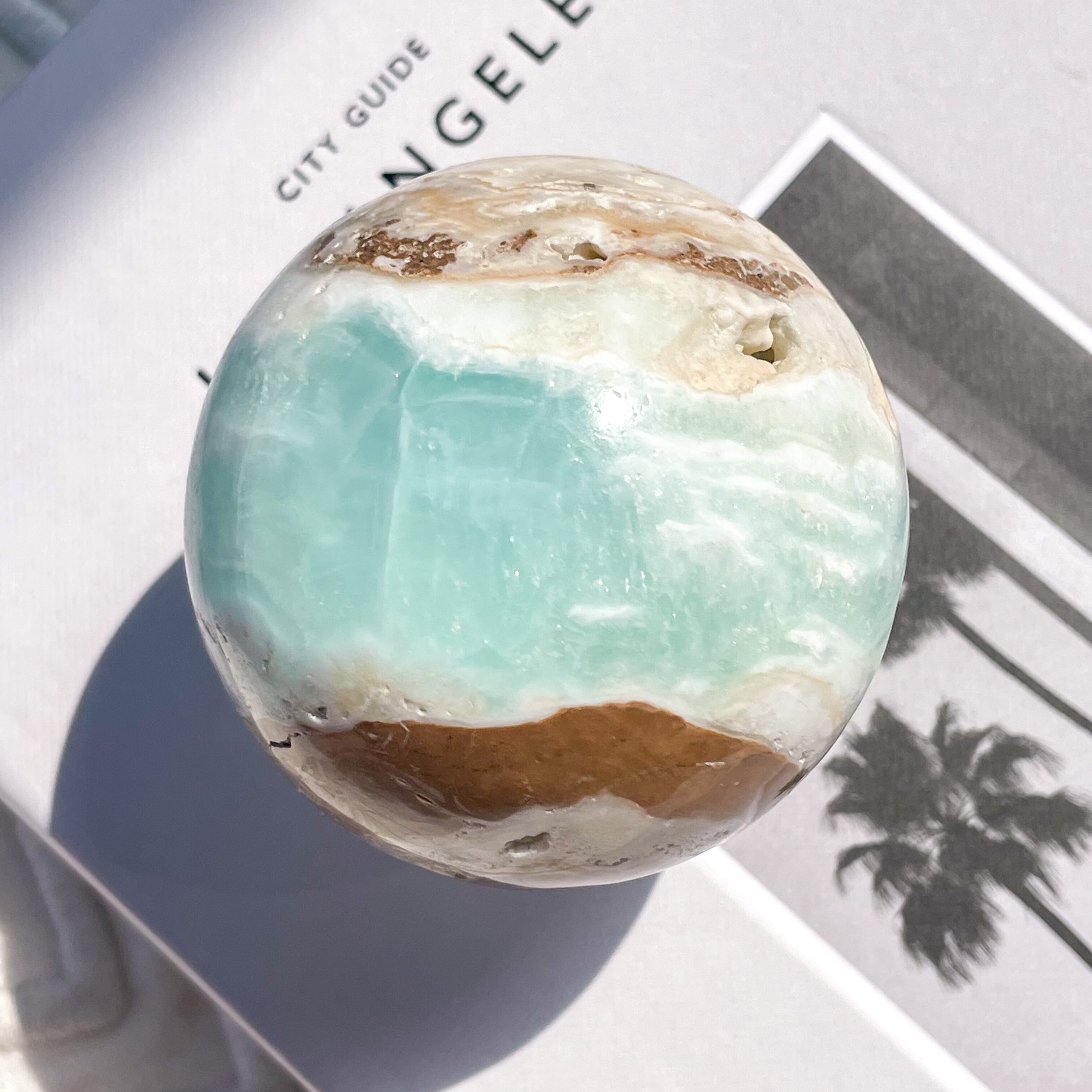 High Quality Caribbean Blue Calcite Sphere 6 ✧ カリビアンブルー