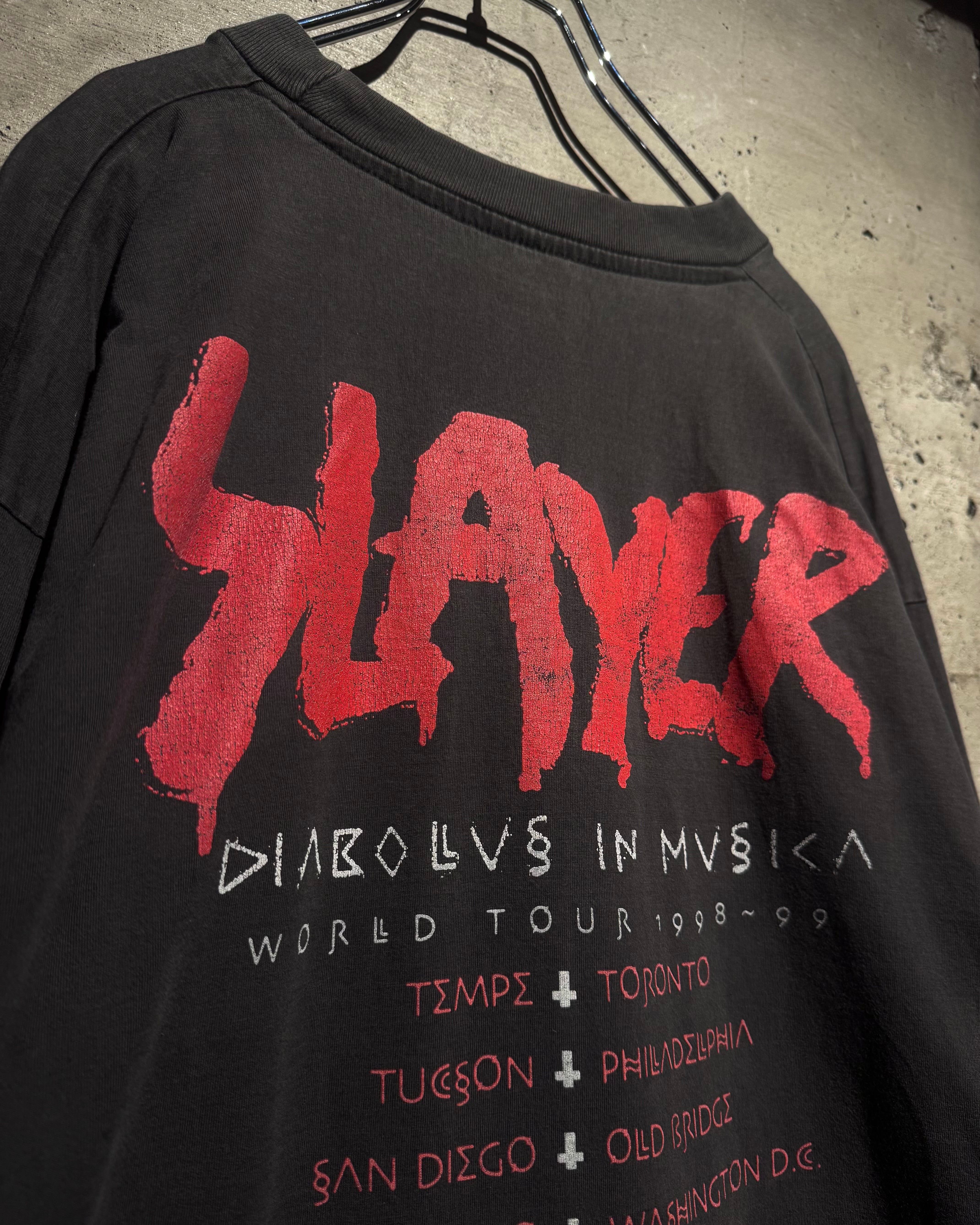 SLAYER vintage ロングT Diabolus In Musica Caka】90's “SLAYER” “Diabolus in Musica” World Tour Vintage L/S T