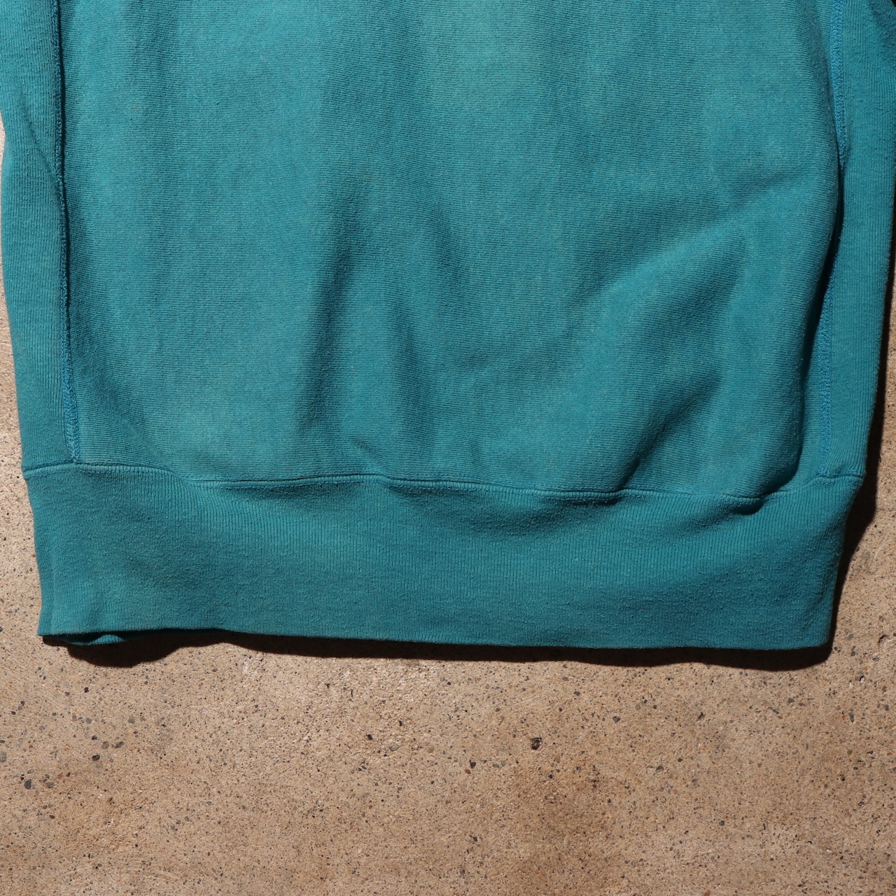 美品 XL 完全無地 ティール 90s USA リバースウィーブ チャンピオン スウェット reverse weave champion