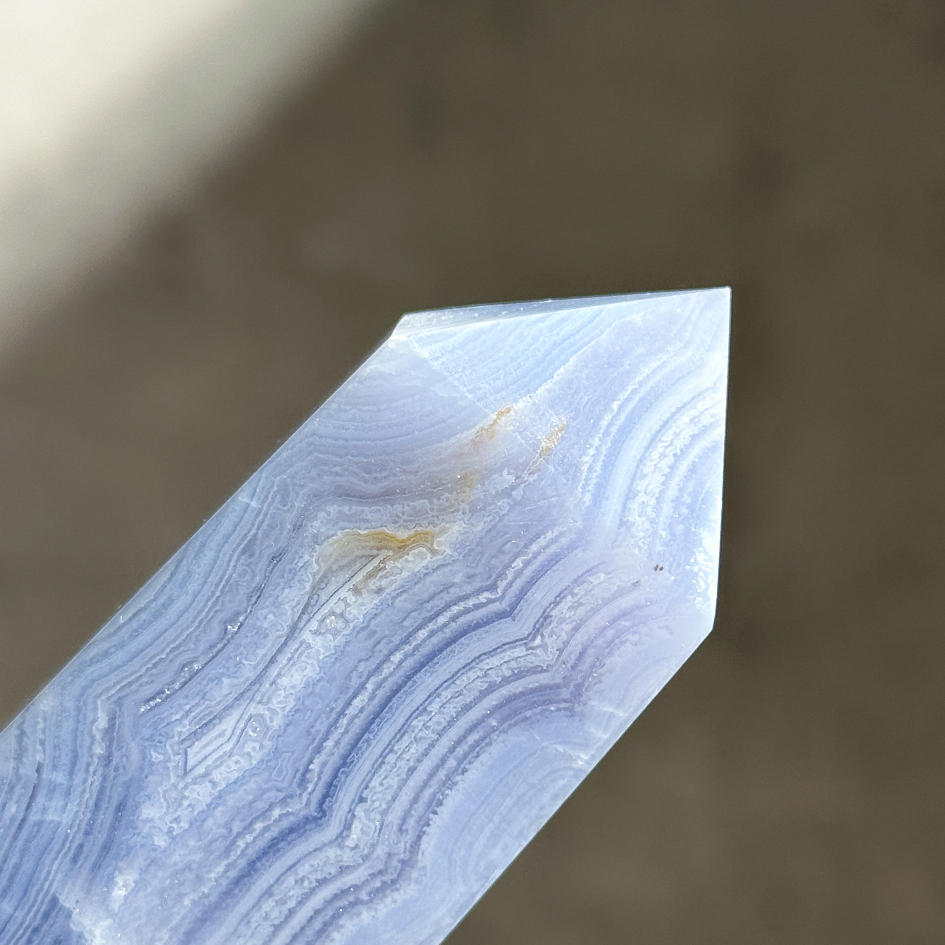 ブルーレースアゲート タワー 12◇ Blue Lace Agate ◇天然石・鉱物