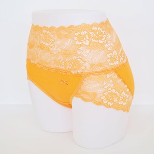 レース 　LLサイズ「オレンジ」立体構造 綿素材
