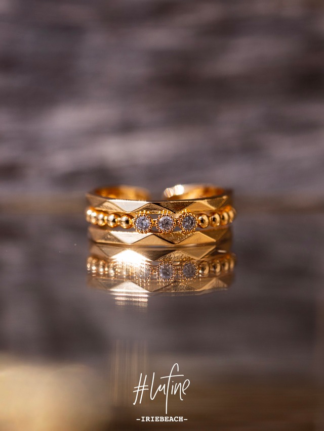 【#lufine】polyhedron ring  #7
