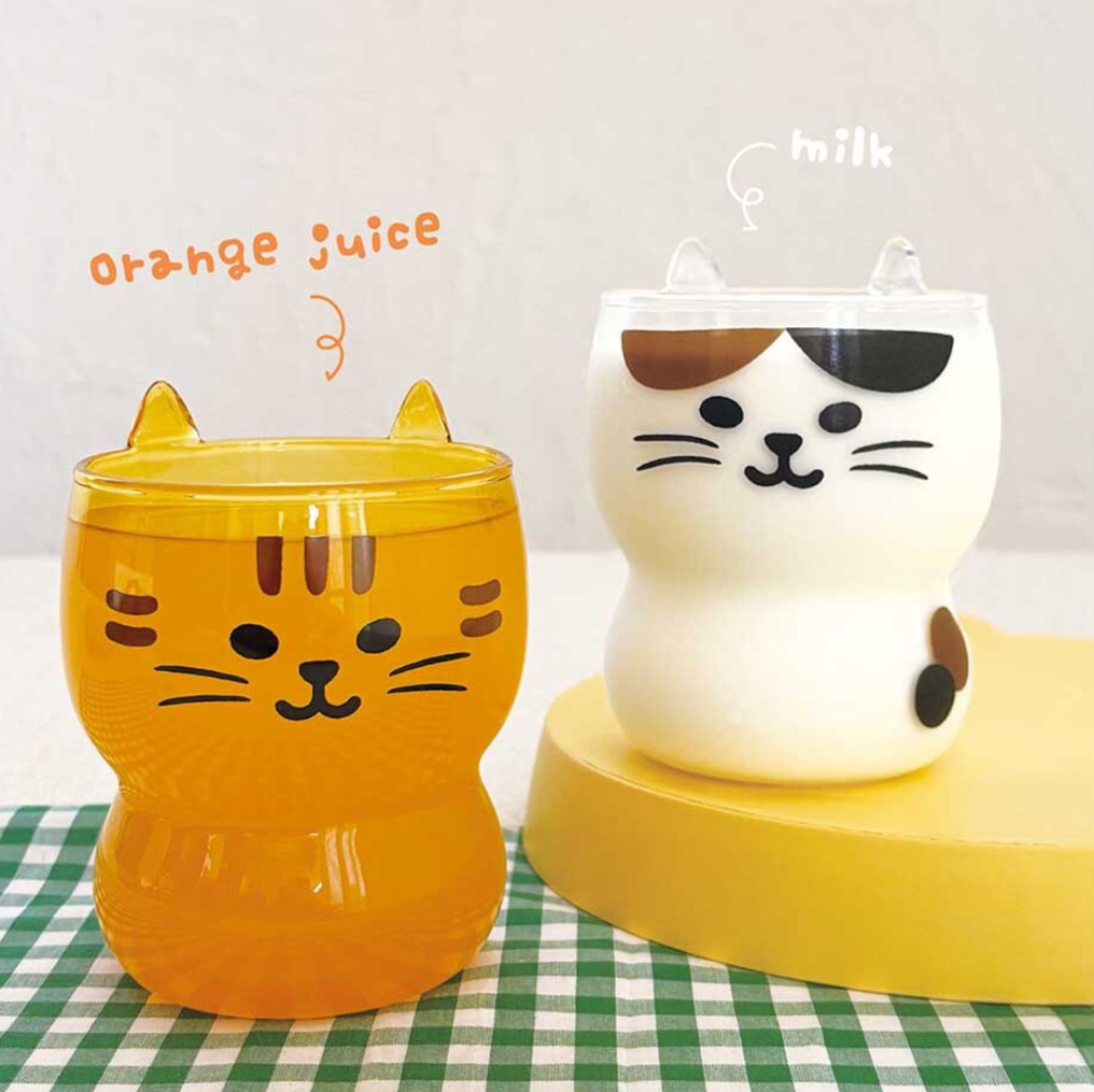 猫耳グラス｜ころんとした形がかわいい ガラスコップ 220ml | みやおや