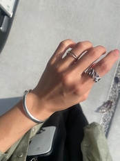 S925 hoso double line ring