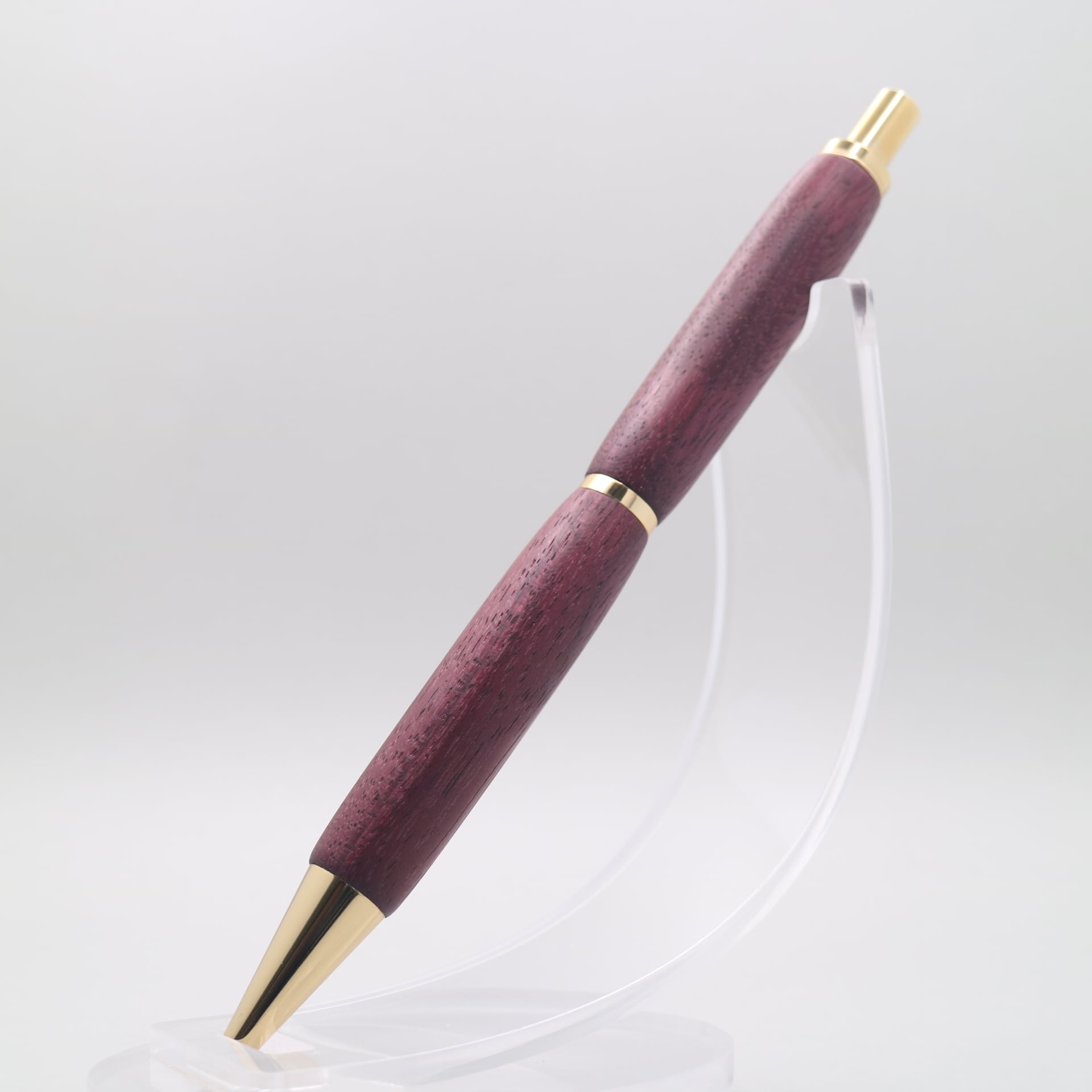 野原工芸　パープルハート　木軸ボールペン 野原工芸 パープルハート 木軸ボールペン